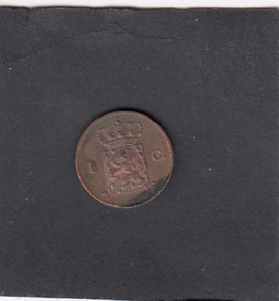 Beschrijving: 1 Cent WILLEM III  